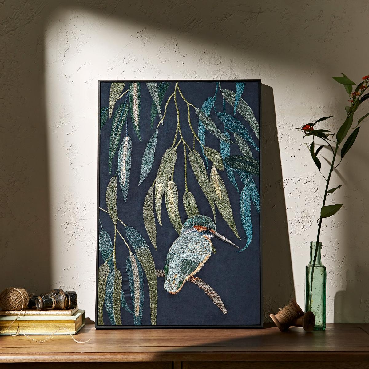 Set of 2 Kingfisher Canvas 40cm x 60cm Navy Blue/Green – image 2