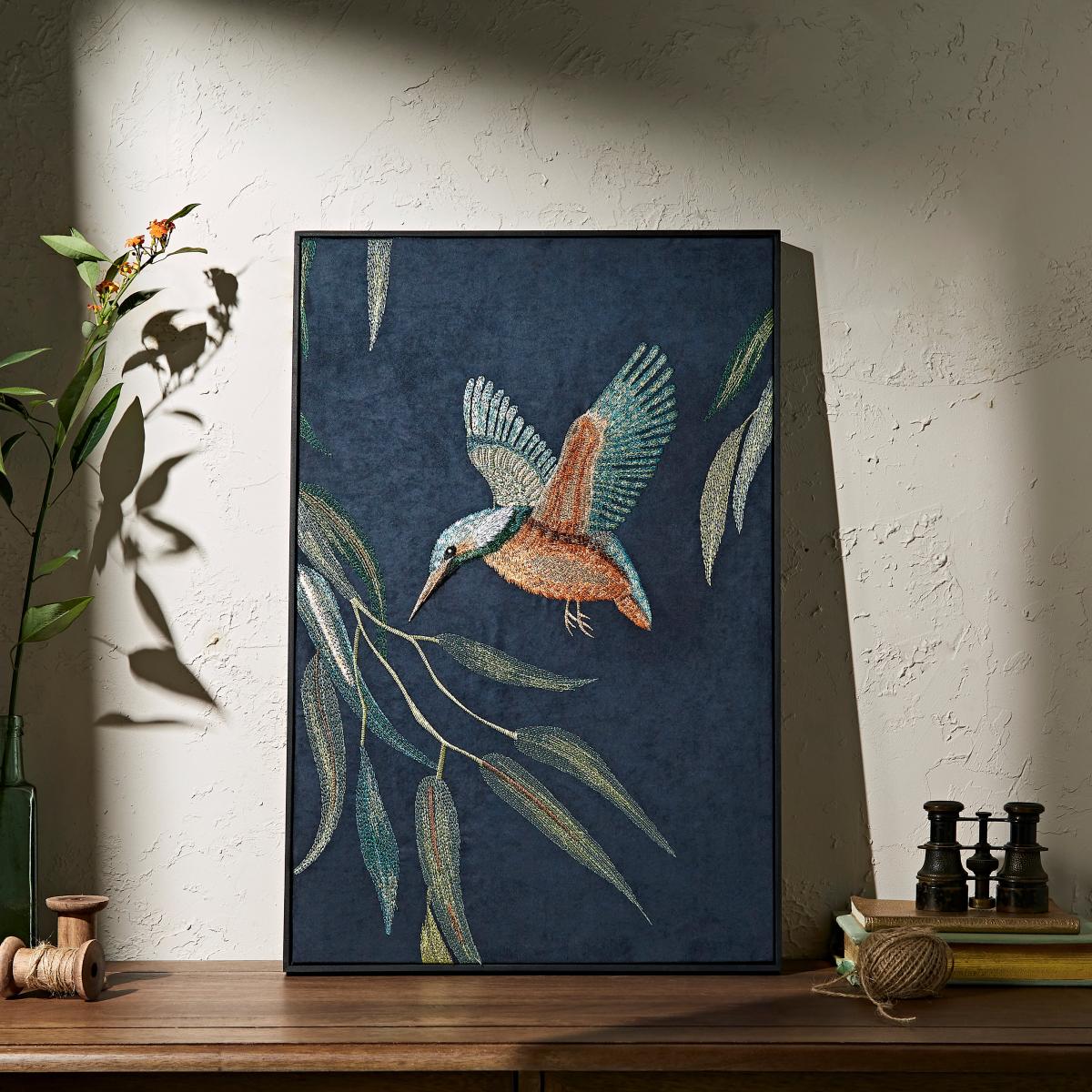 Set of 2 Kingfisher Canvas 40cm x 60cm Navy Blue/Green – image 3