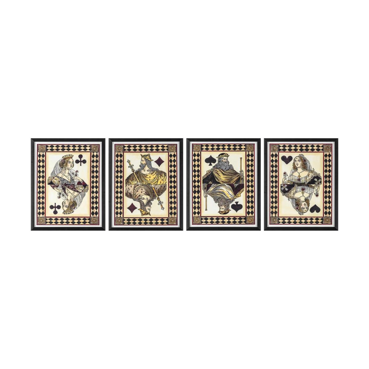 Set of 4 Full House Framed Art MultiColoured – image 3