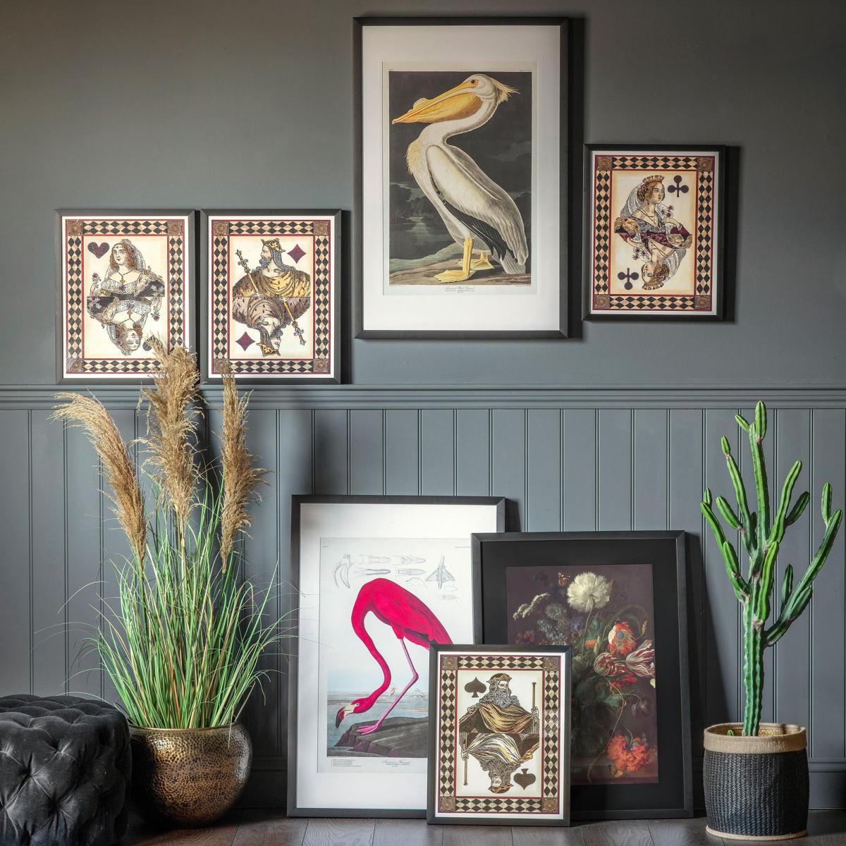 Set of 4 Full House Framed Art MultiColoured – image 1