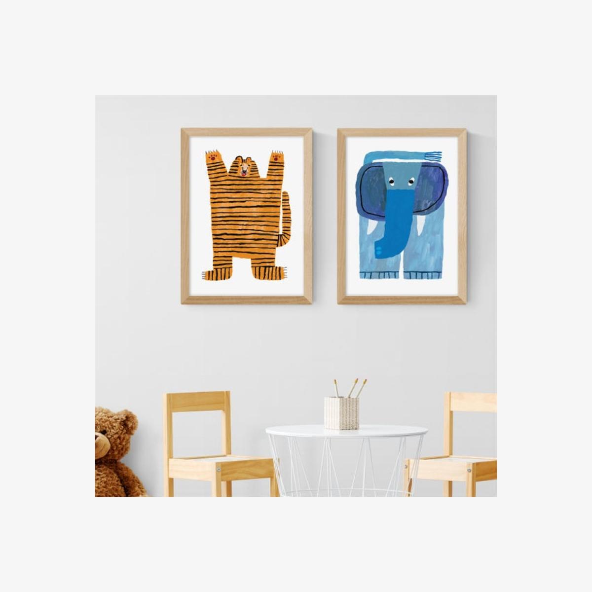 East End Prints Set of 2 Roar and Stomp Stomp Prints – image 1