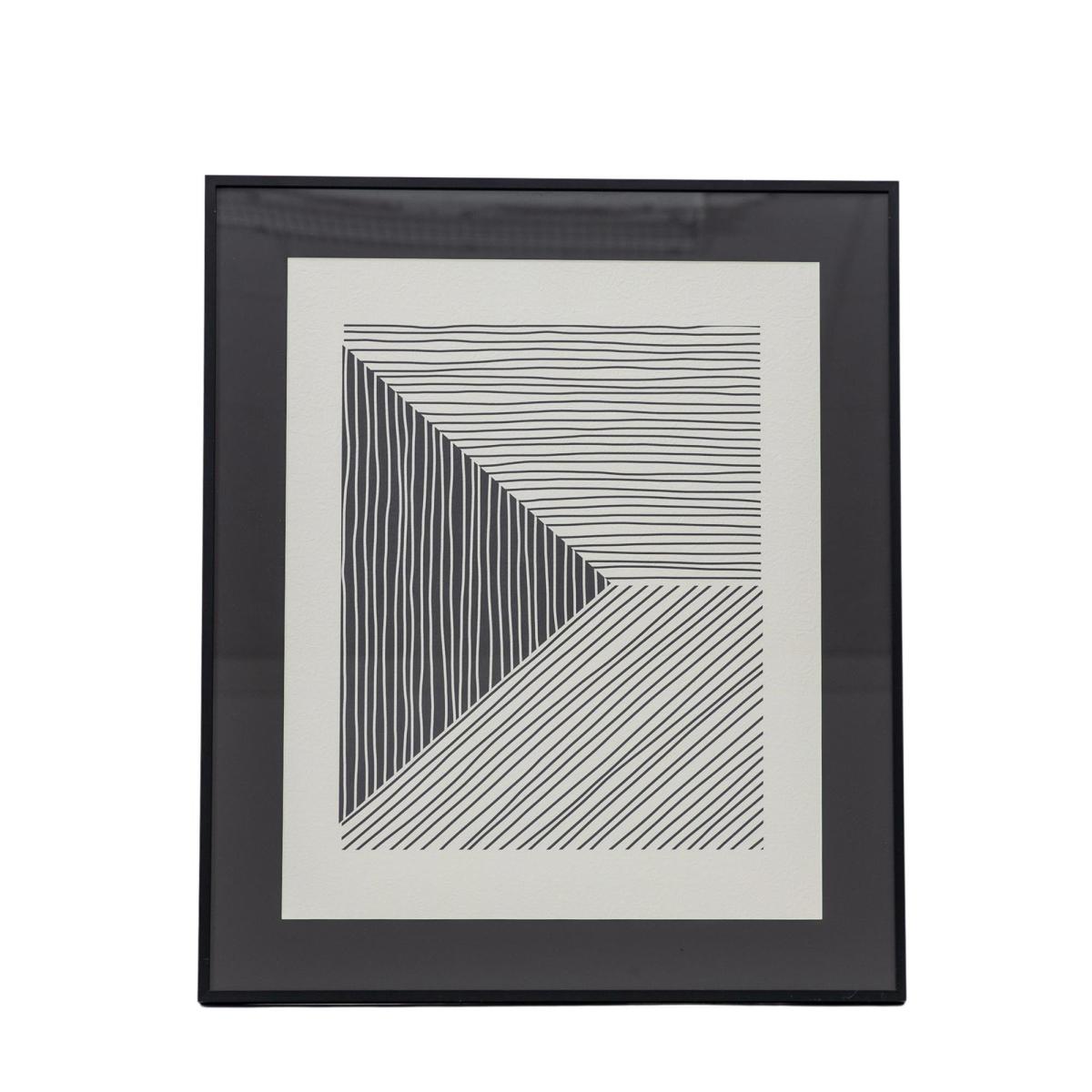 Set of 2 Contour Line Drawing Framed Art Black – image 3