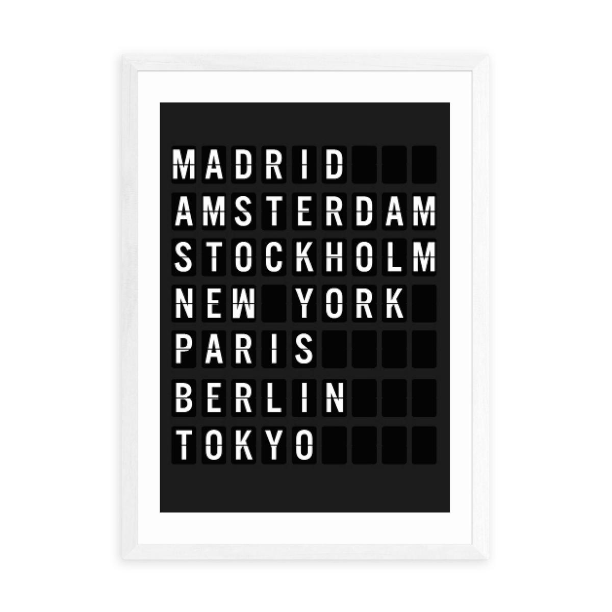 East End Prints Arrivals Board Print Black – image 2