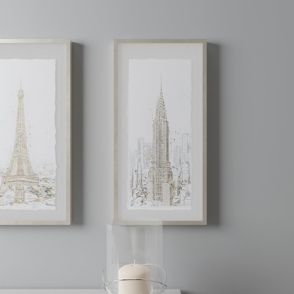 New York Glam Framed Print Gold – image 1