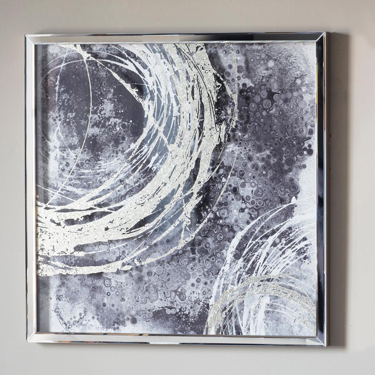 Cyclone Framed Art 1 Silver – image 1