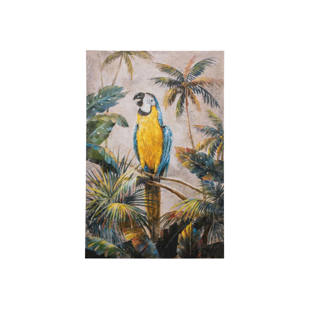 Macaw Art Canvas Yellow/Blue – image 1
