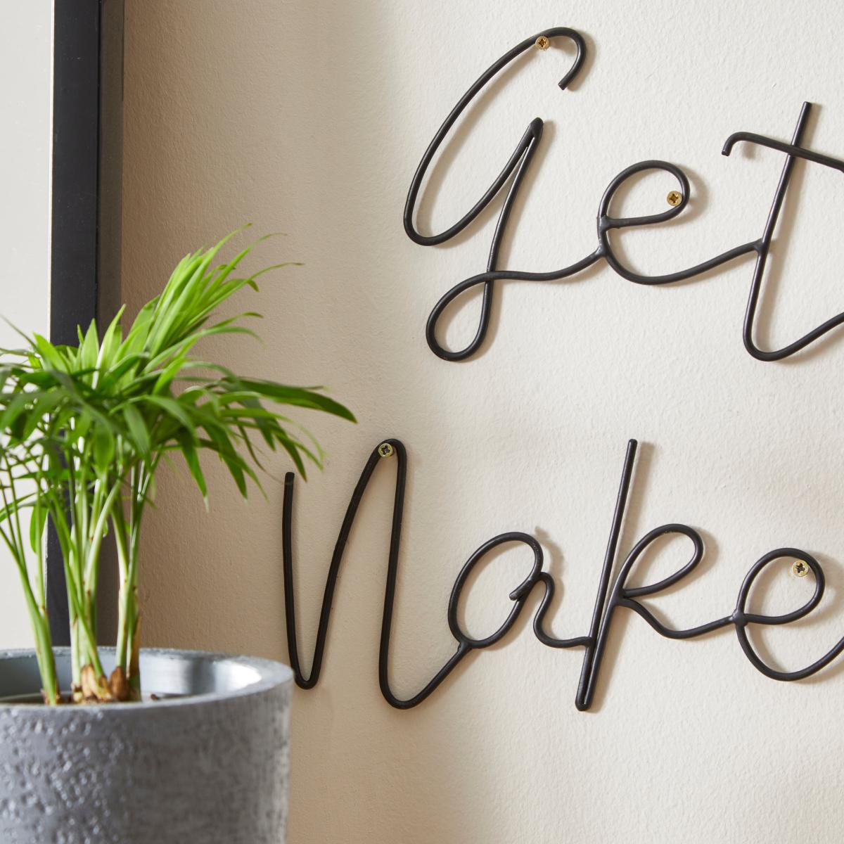 Get Naked Wire Wall Art Black – image 2