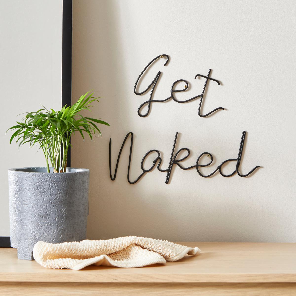 Get Naked Wire Wall Art Black – image 1