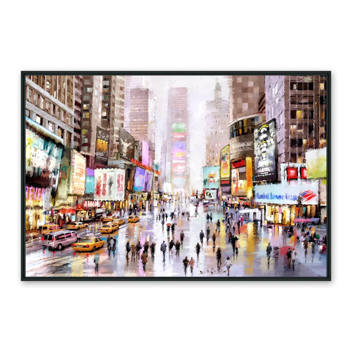 Times Square by Richard Macneil Framed Canvas MultiColoured – image 2