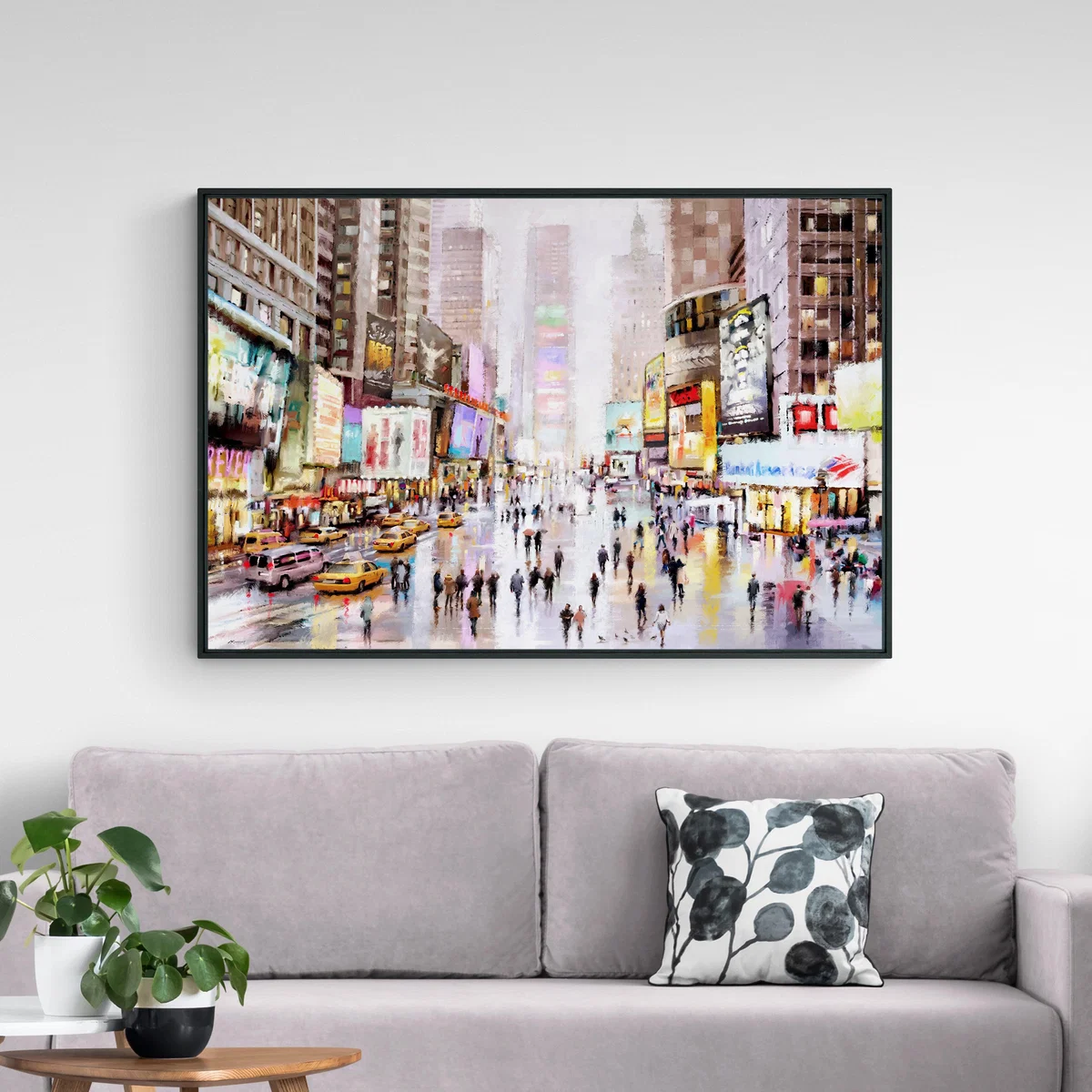 Times Square by Richard Macneil Framed Canvas MultiColoured – image 1