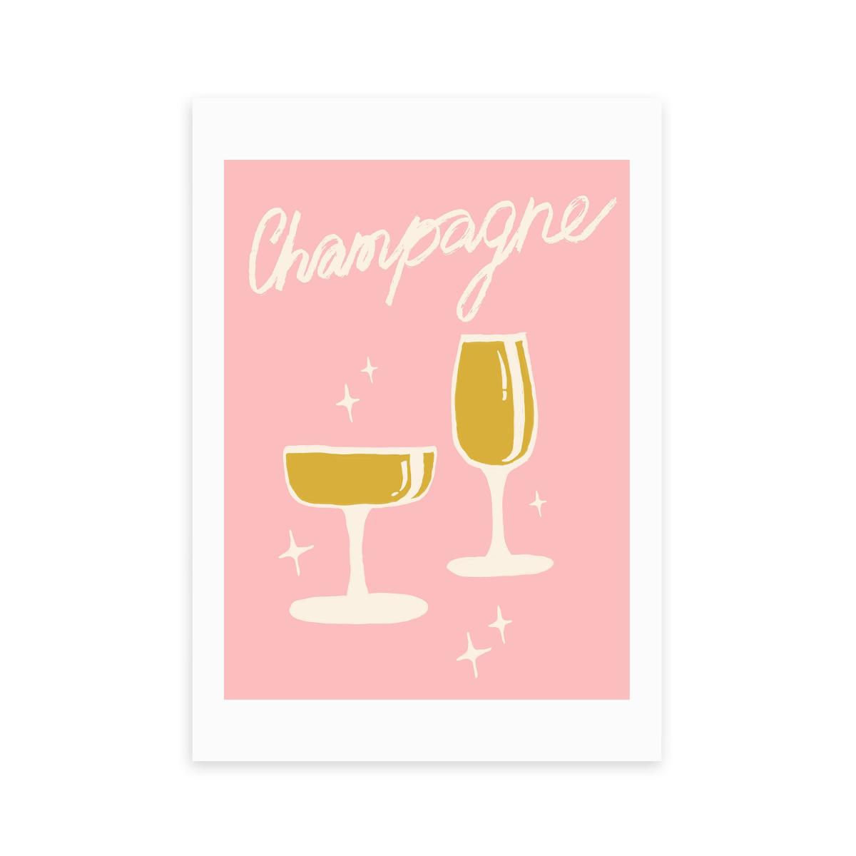 East End Prints Champagne Framed Print Pink – image 2