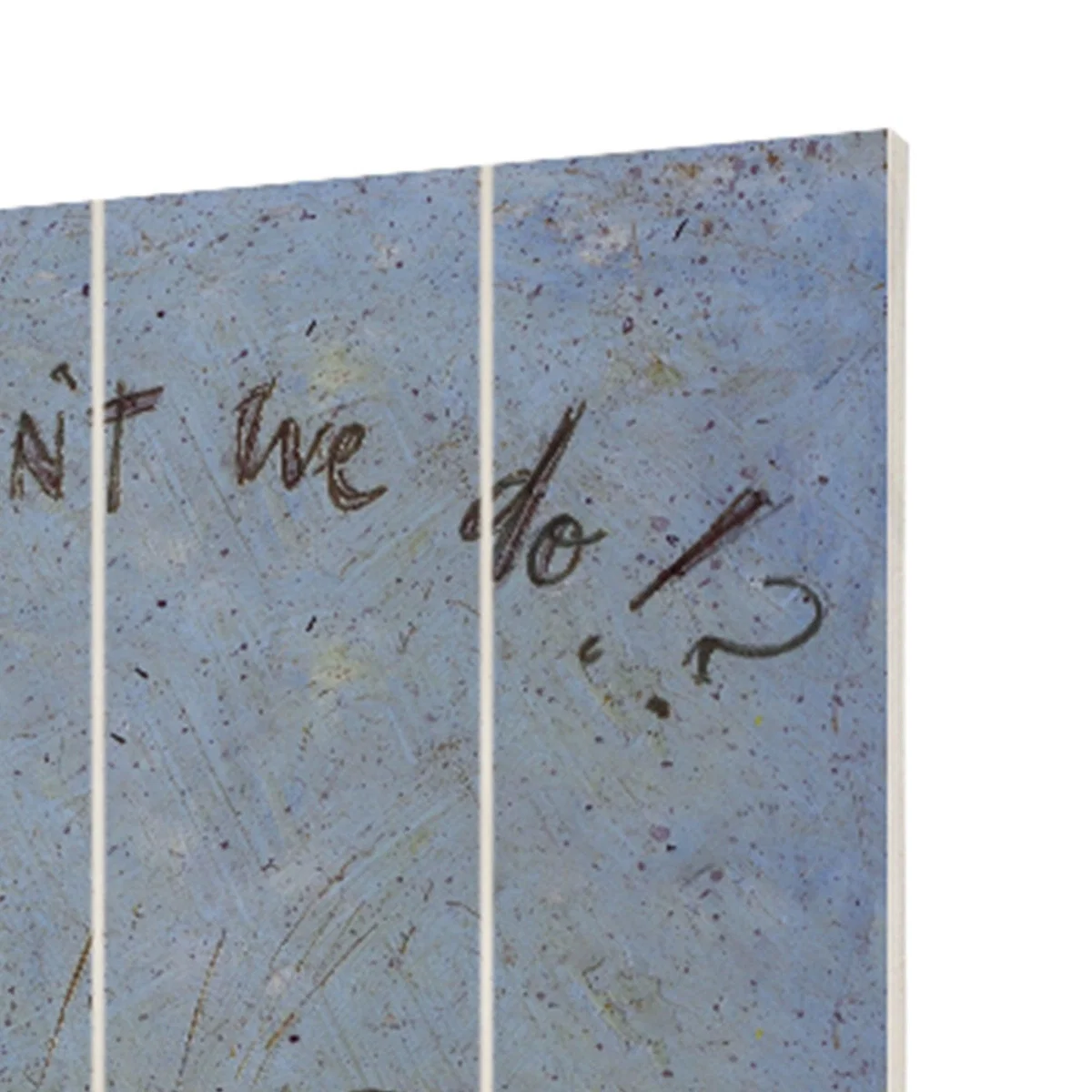 The Art Group What Cant We Do Wooden Wall Art Blue/Yellow – image 3
