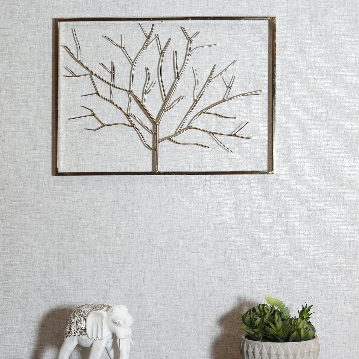 Metal Tree Wall Art Gold – image 2