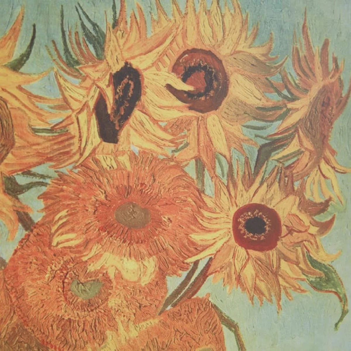 Sunflowers by Van Gogh Framed Print Black – image 2