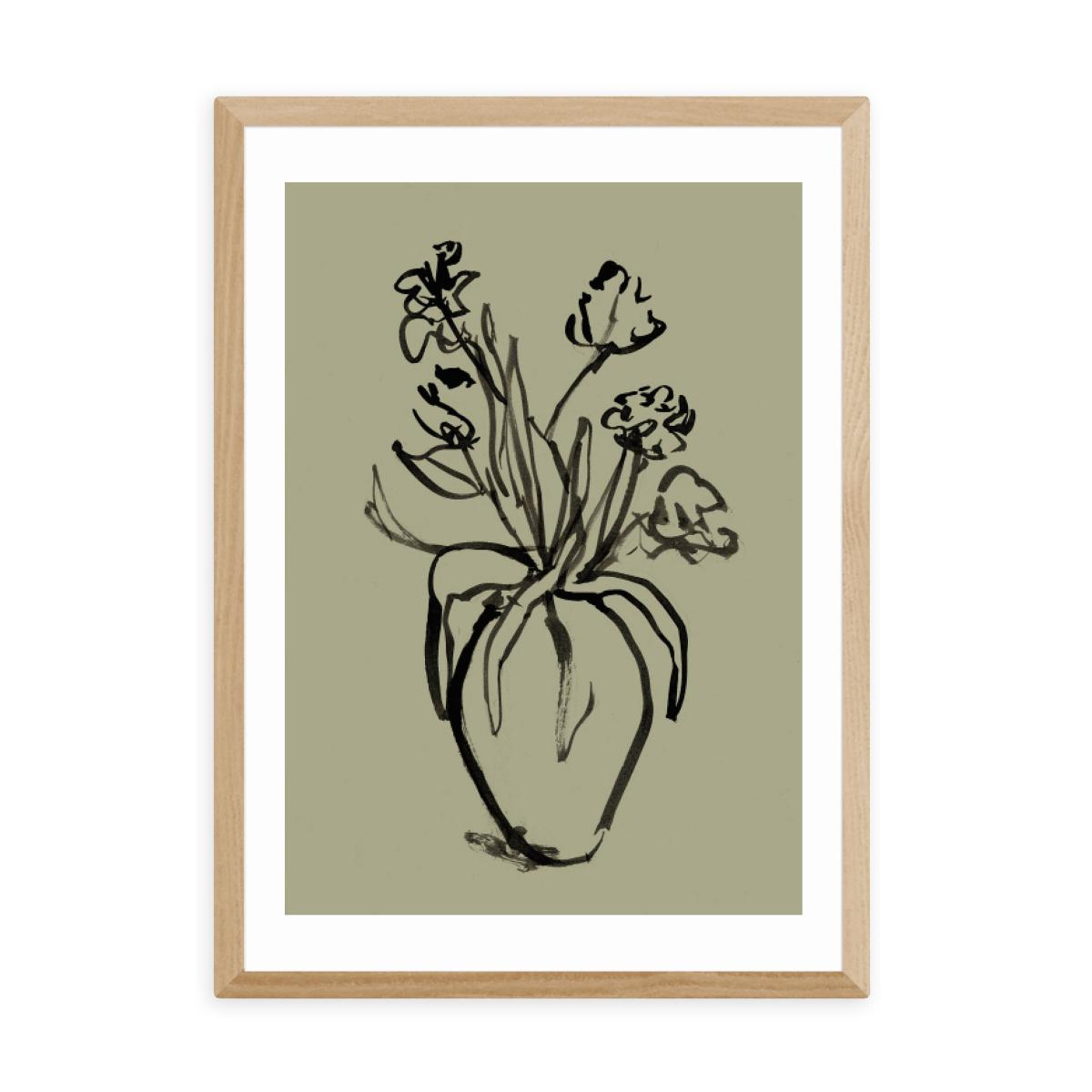 East End Prints Mono Botanical 9 Print Green – image 2