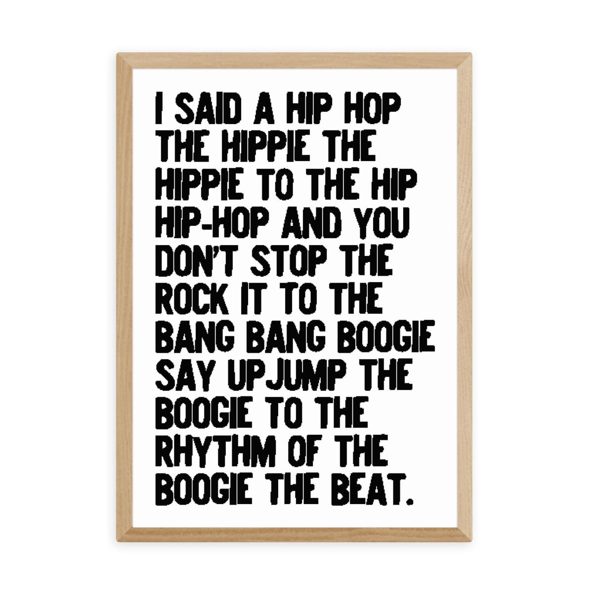 East End Prints Rapper's Delight Print Black and white – image 2
