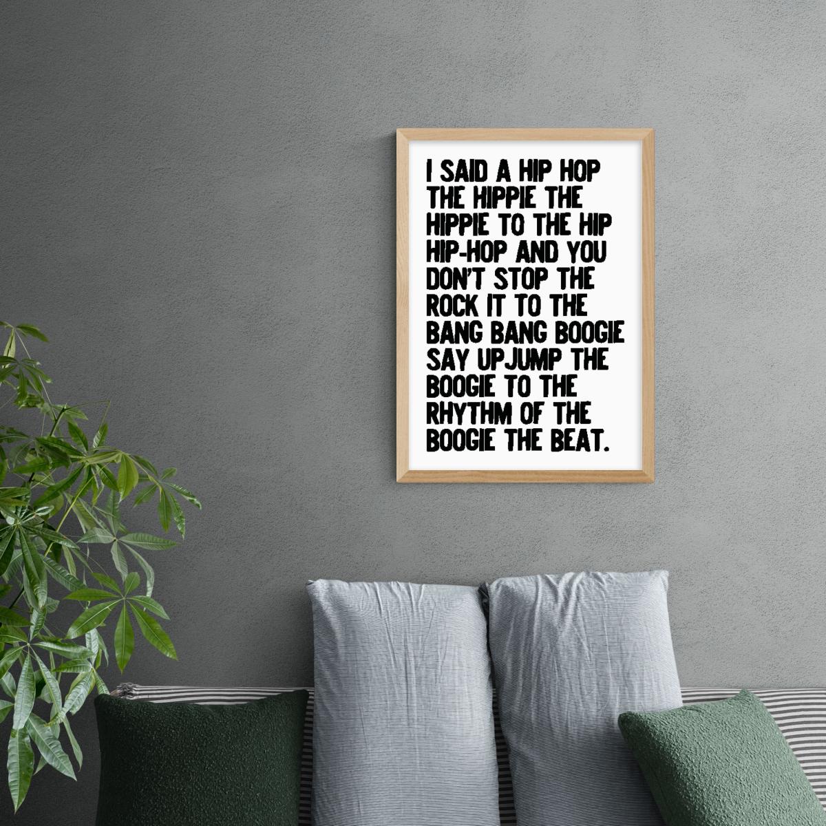 East End Prints Rapper's Delight Print Black and white – image 1
