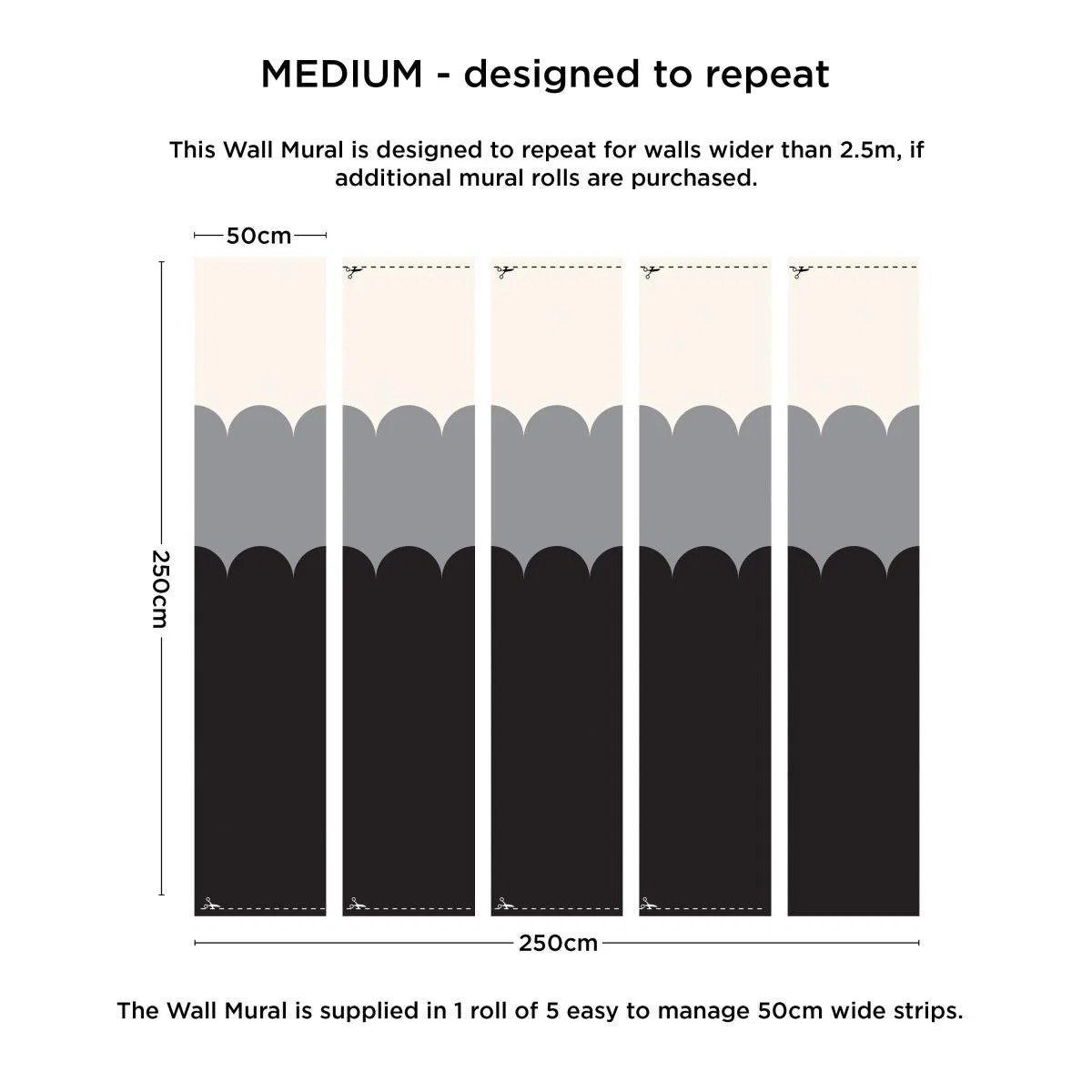 Scallop Black Mural Black – image 3