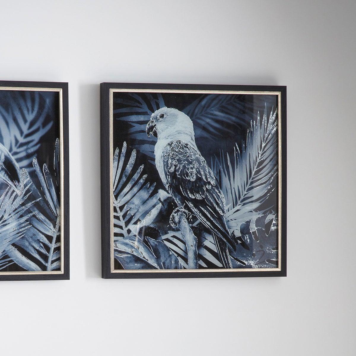 Midnight Birds I Framed Wall Art Blue – image 1