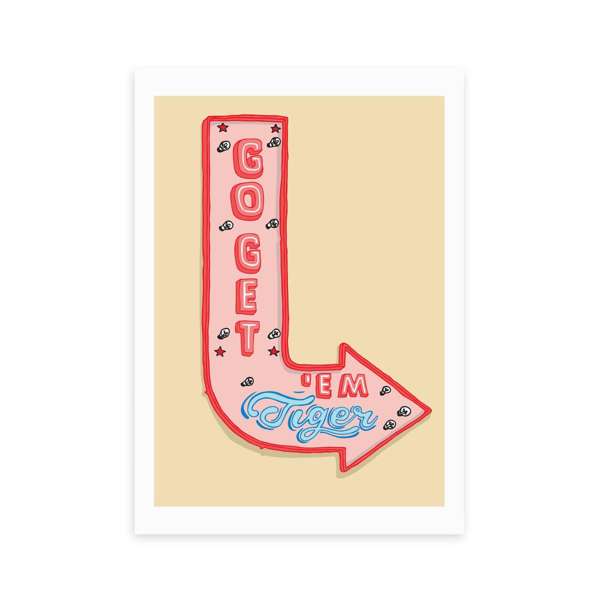 East End Prints Go Get'em Tiger Print MultiColoured – image 2