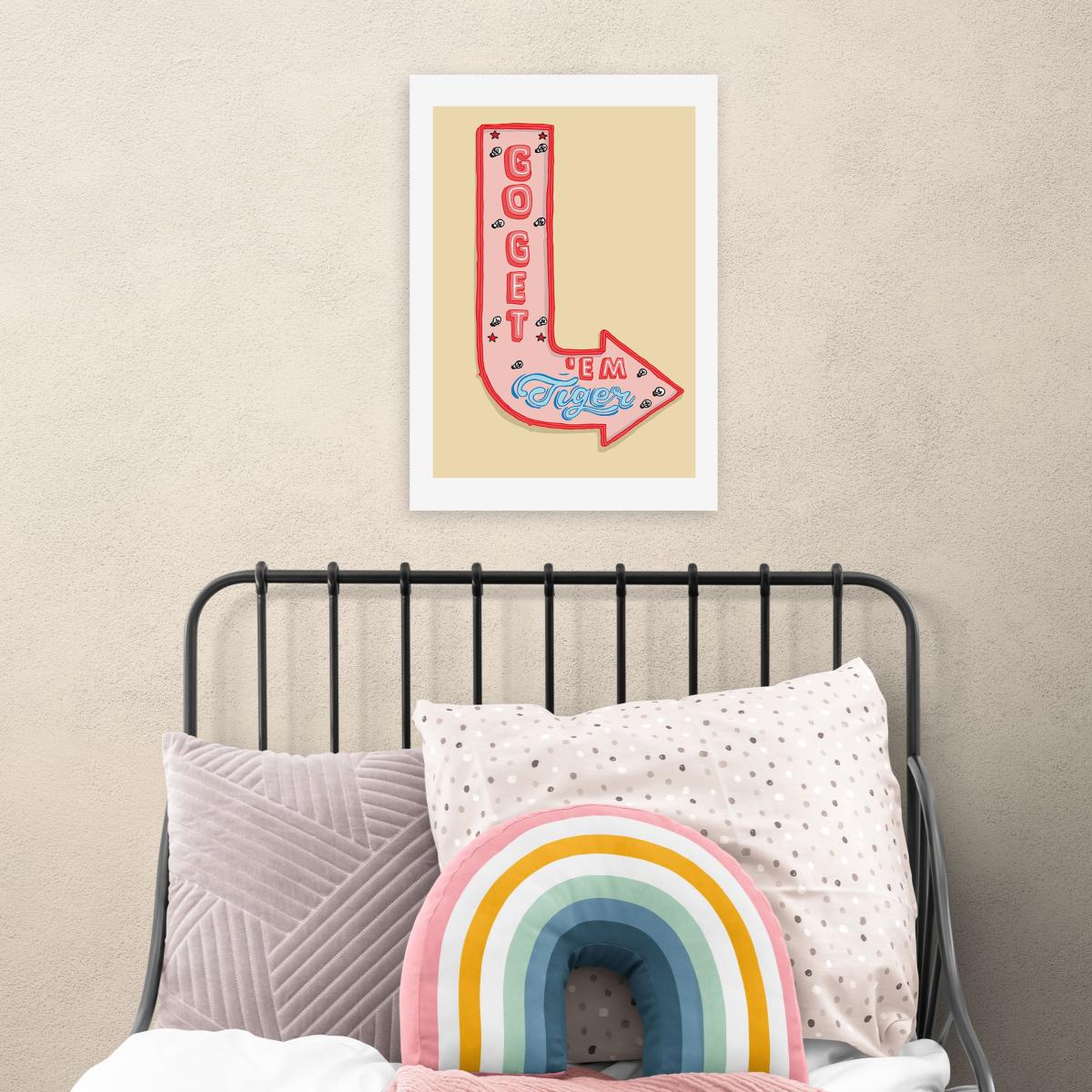 East End Prints Go Get'em Tiger Print MultiColoured – image 1