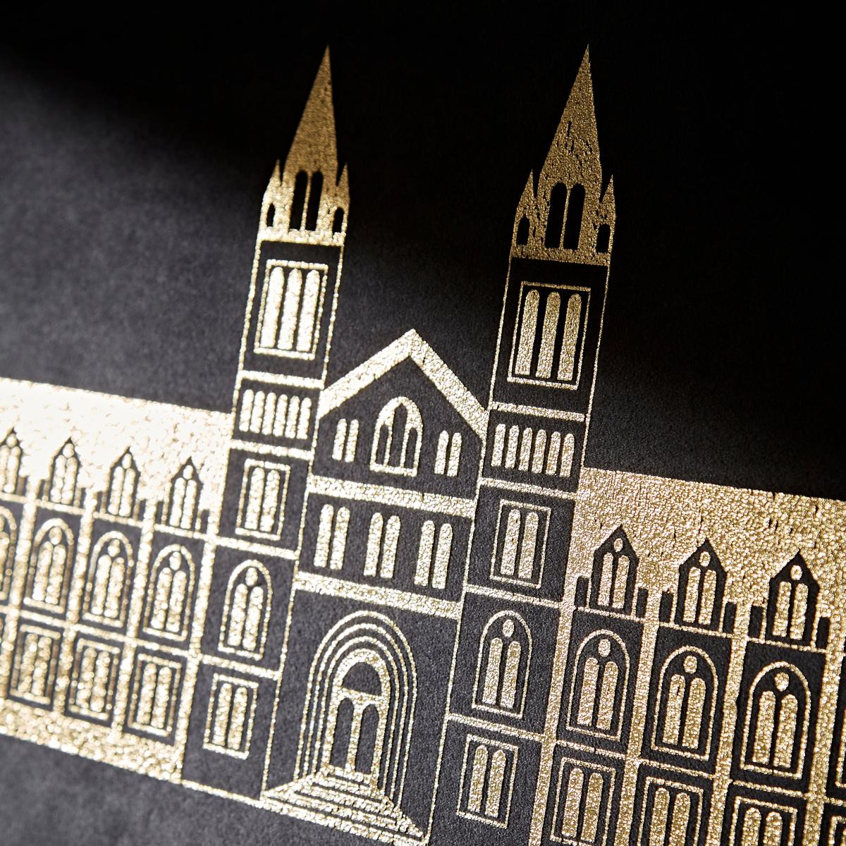 Cathedral to Nature Framed Velvet Canvas Grey – image 2