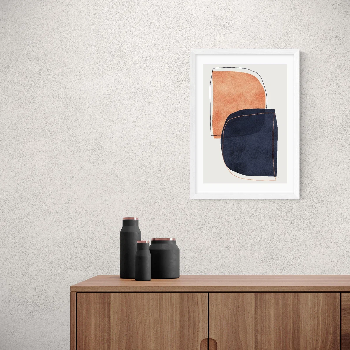 East End Prints Nova Print White/Blue/Brown – image 1