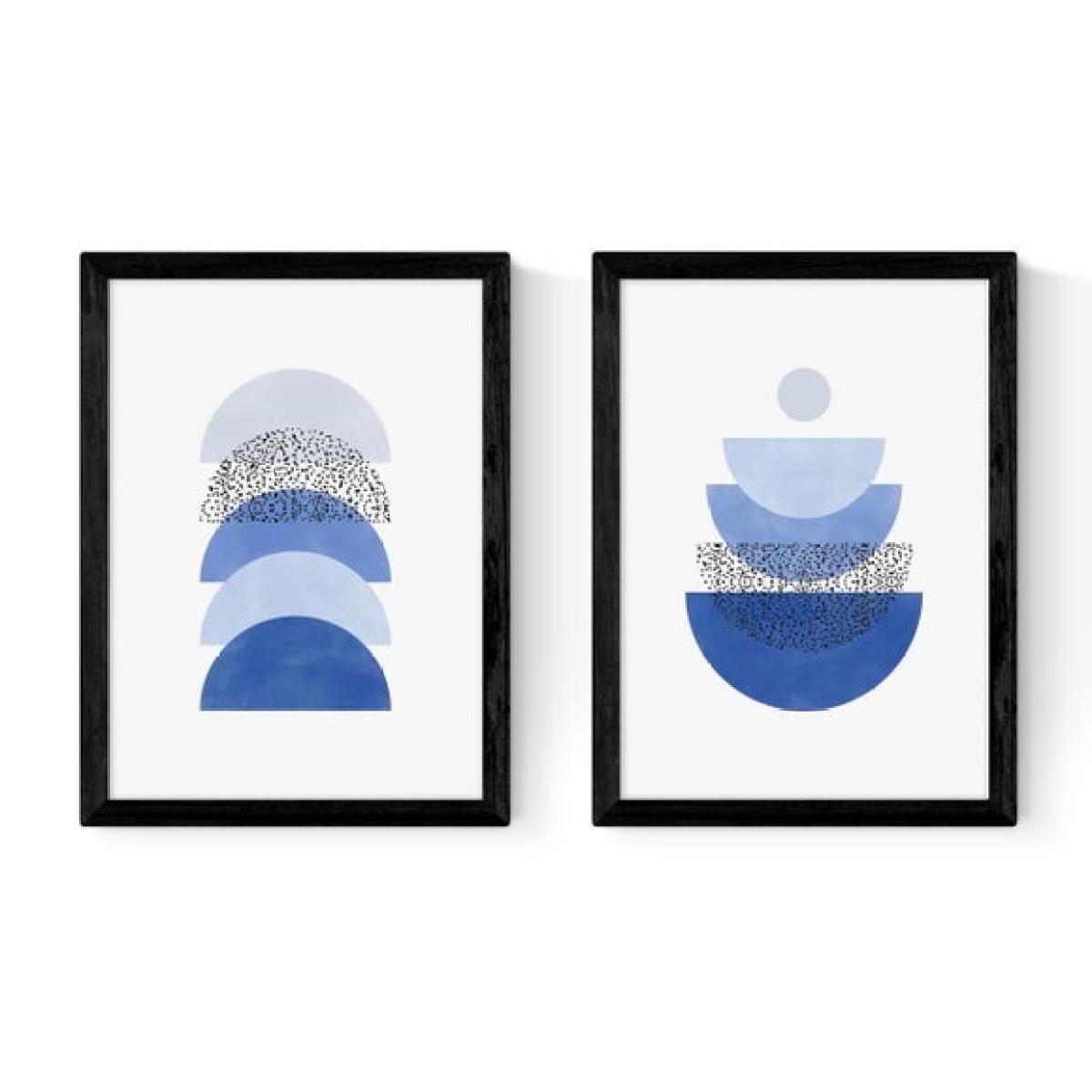 East End Prints Set of 2 Blue Geometric Prints – image 2