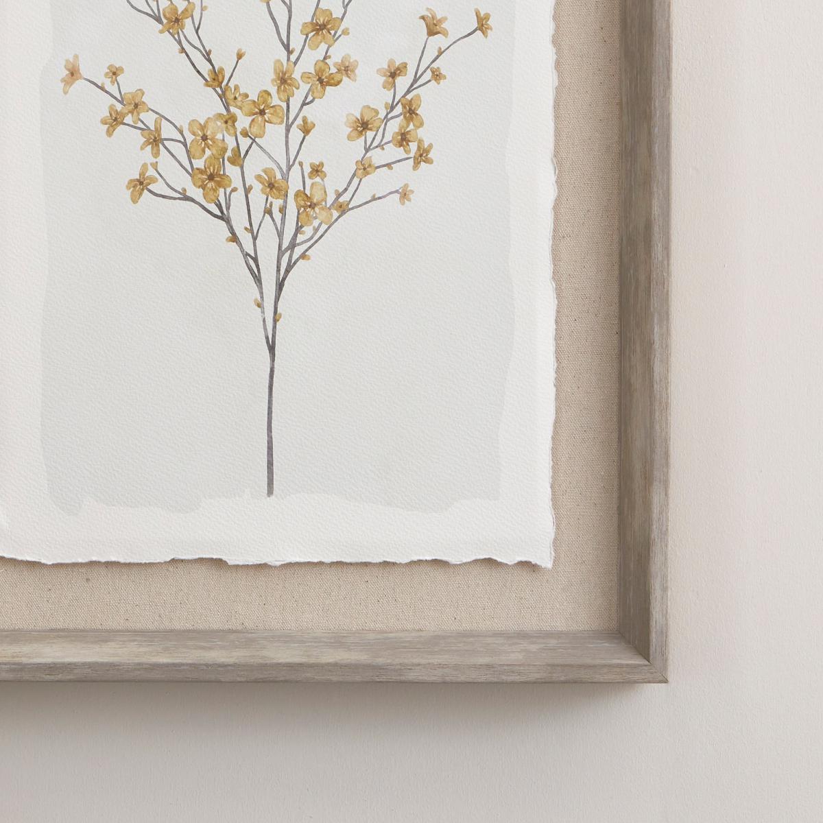 Yellow Flowers Framed Print Yellow and White – image 2