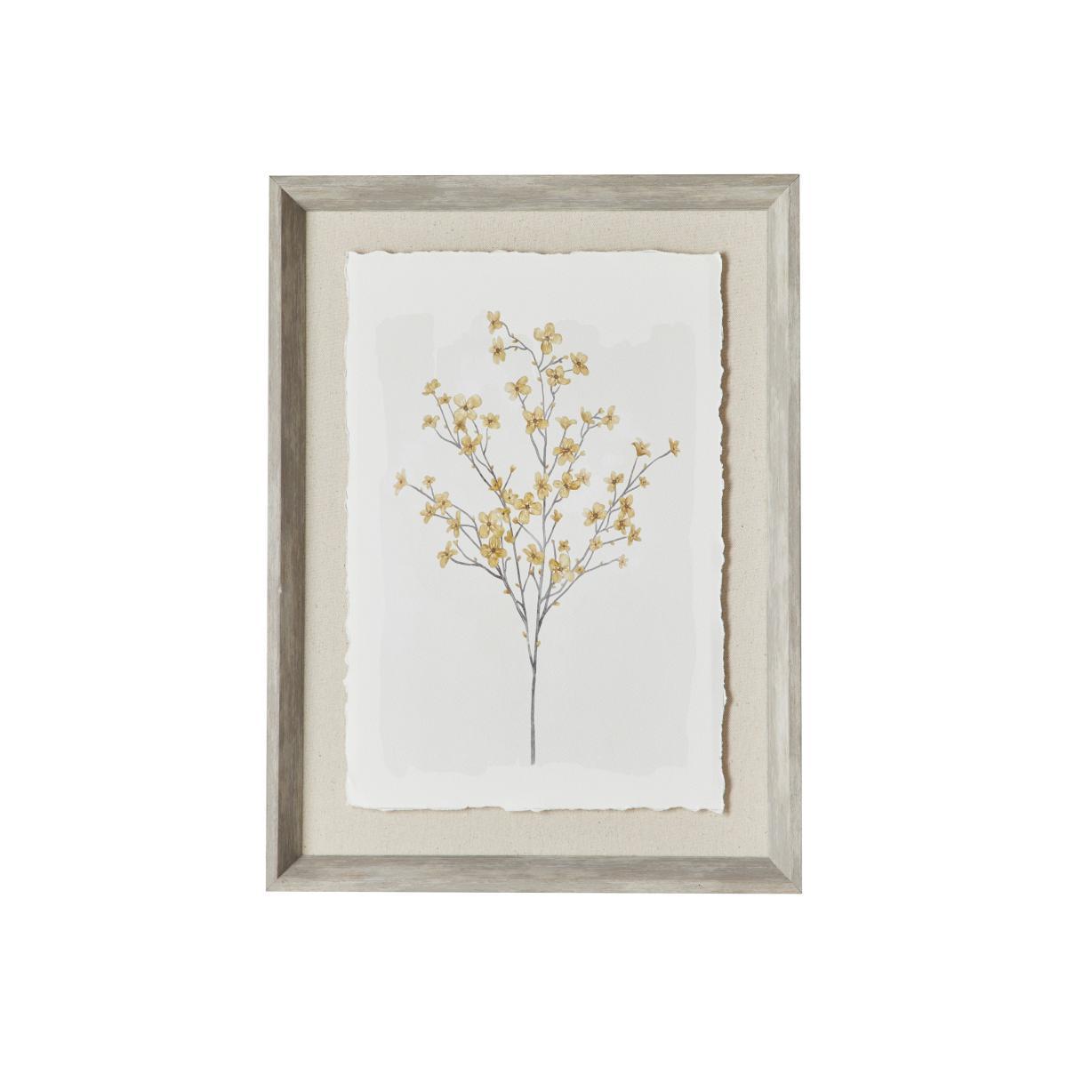 Yellow Flowers Framed Print Yellow and White – image 1