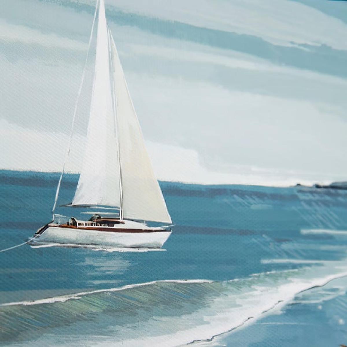 Cedar & Sage Set of 2 White Sails & Making Waves Prints – image 2
