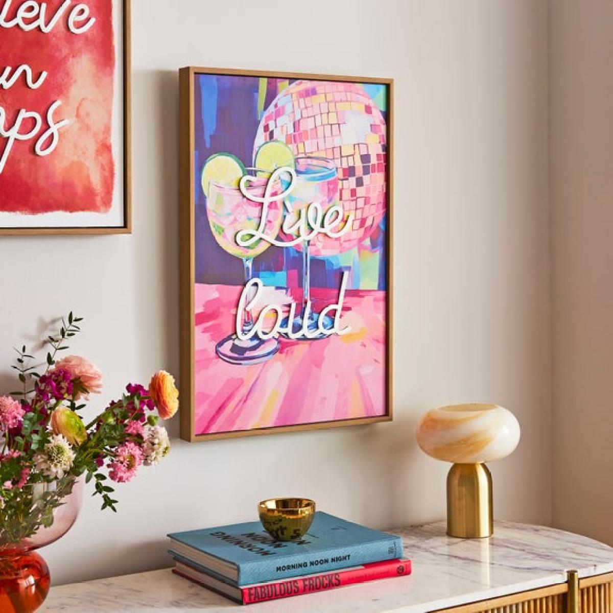Live Loud Light Up Neon Framed Print – image 2