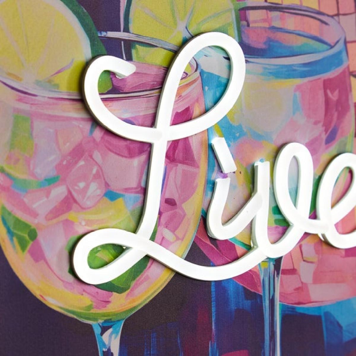 Live Loud Light Up Neon Framed Print – image 3