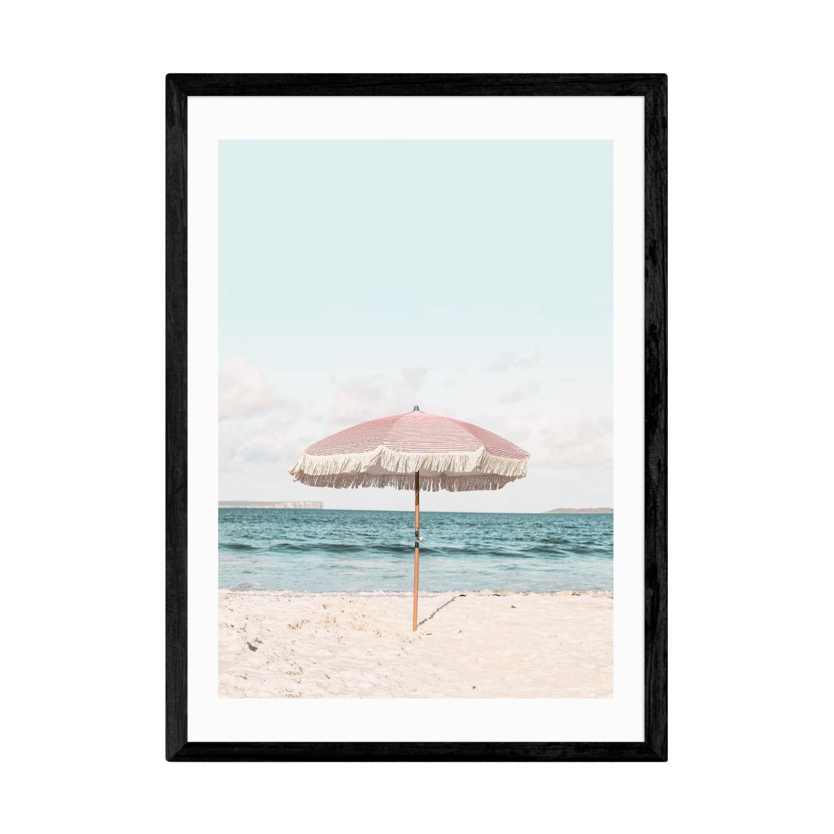 East End Prints Pink Umbrella Print Blue/Pink – image 2