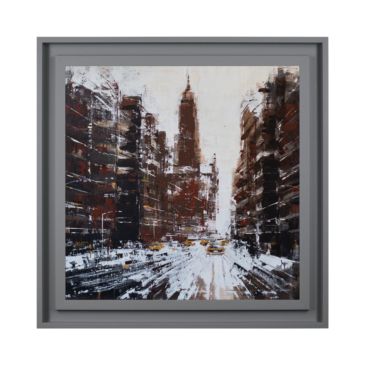 Premium Edit Rush Hour - 5th Avenue Framed Print Brown – image 2