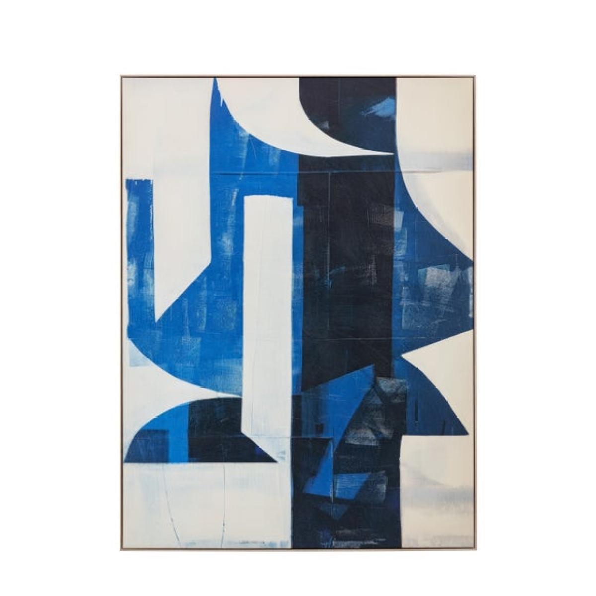 Cedar & Sage Cobalt Abstract Framed Canvas – image 5