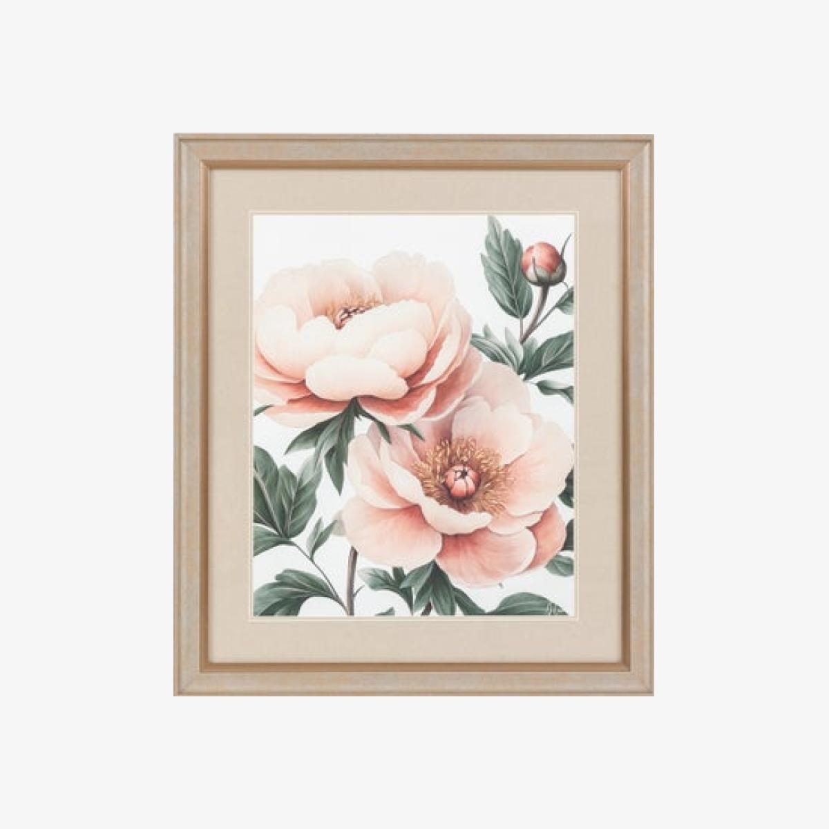 Cedar & Sage Peony Blooms Framed Print – image 1