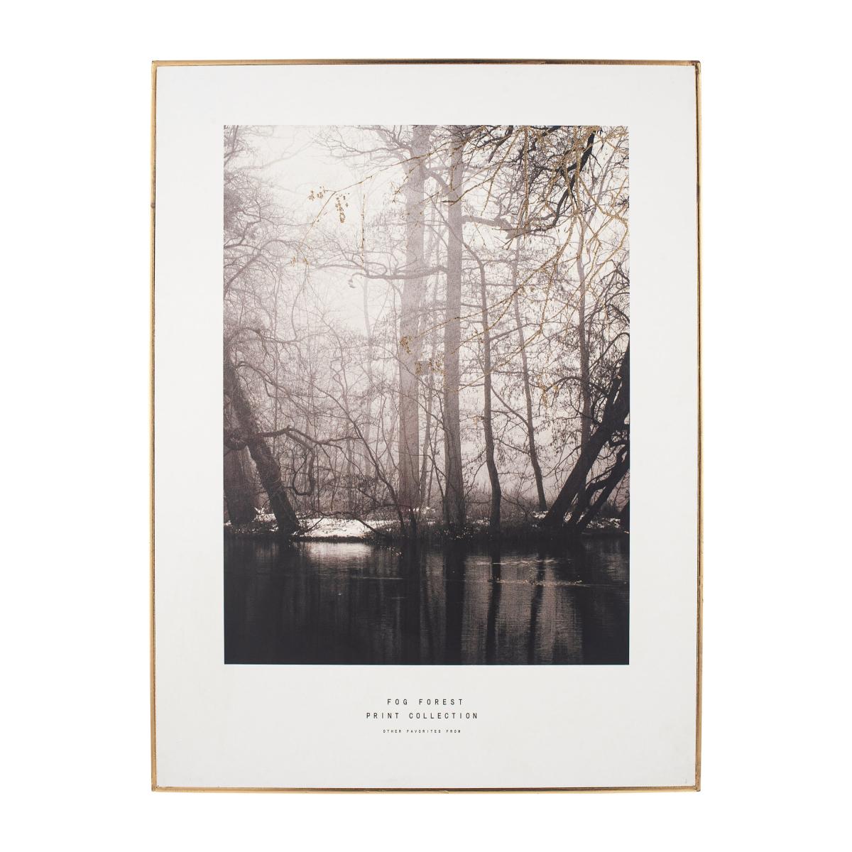 Mono Waterside Tree Canvas Print White/Black – image 2