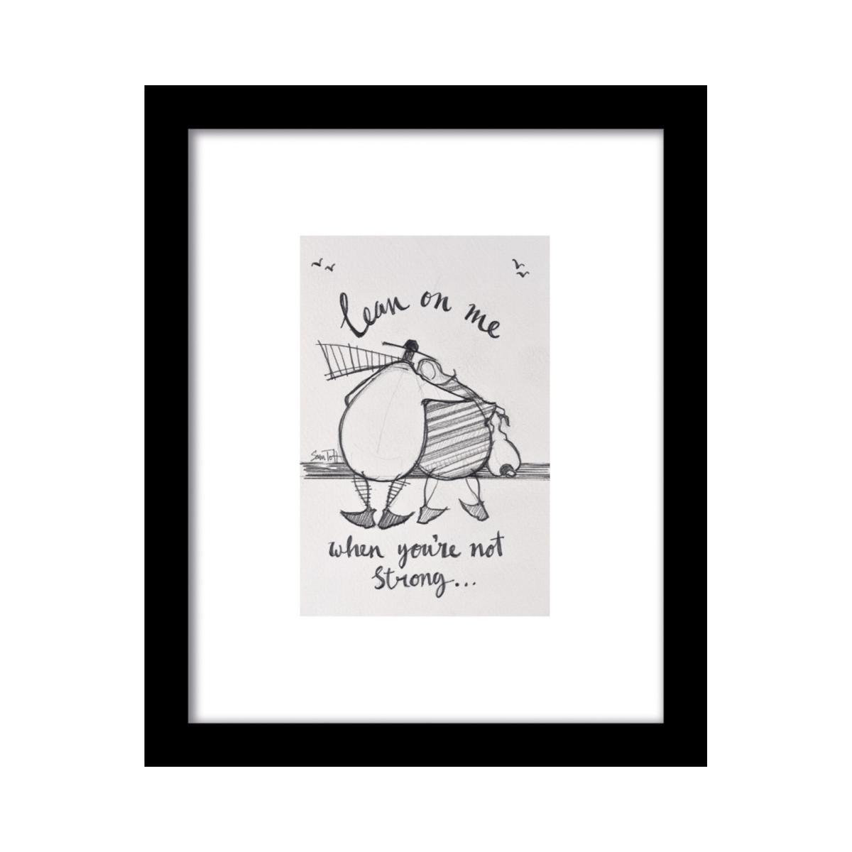 The Art Group Lean On Me Framed Print Black and white – image 2