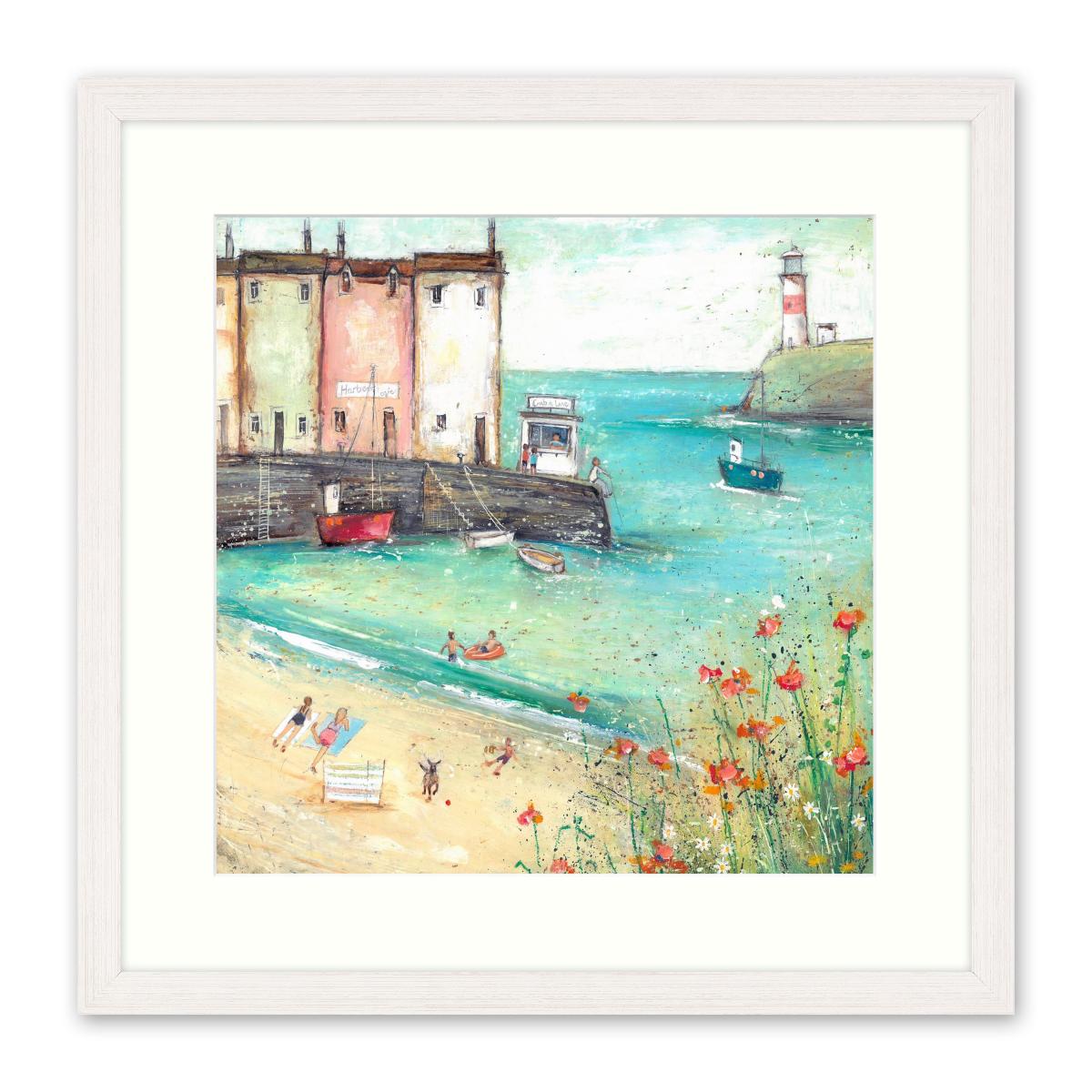 Day On The Beach by Mark Lambert Framed Print Blue – image 2