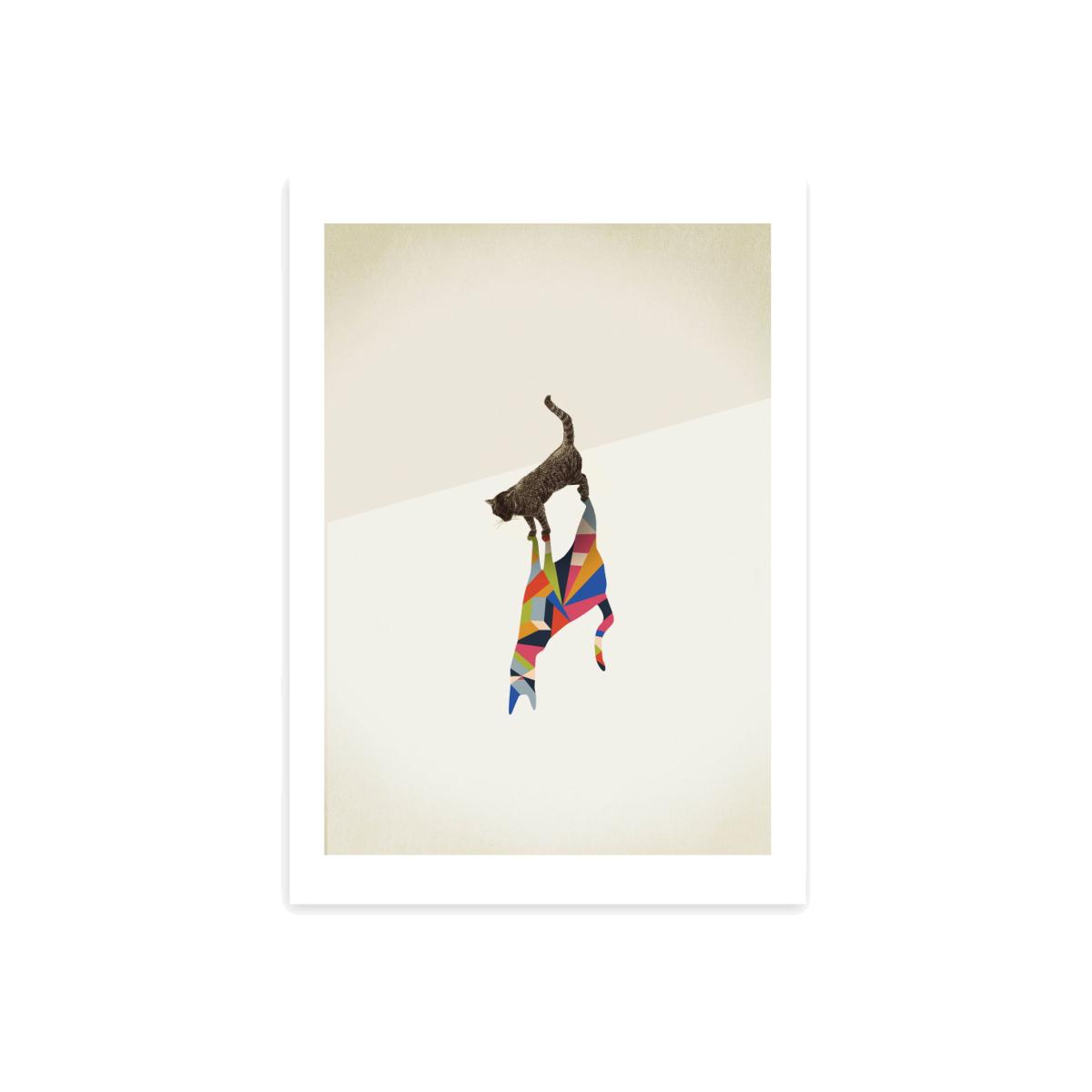 East End Prints Cat 2 Print MultiColoured