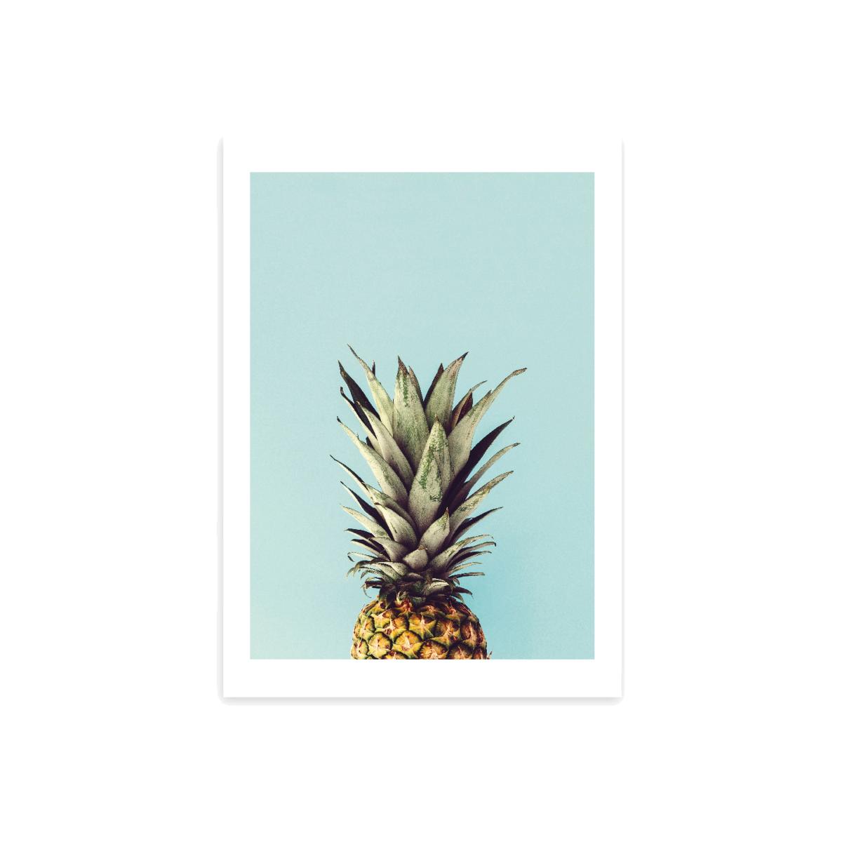East End Prints Pineapple Print Blue/Yellow/Green