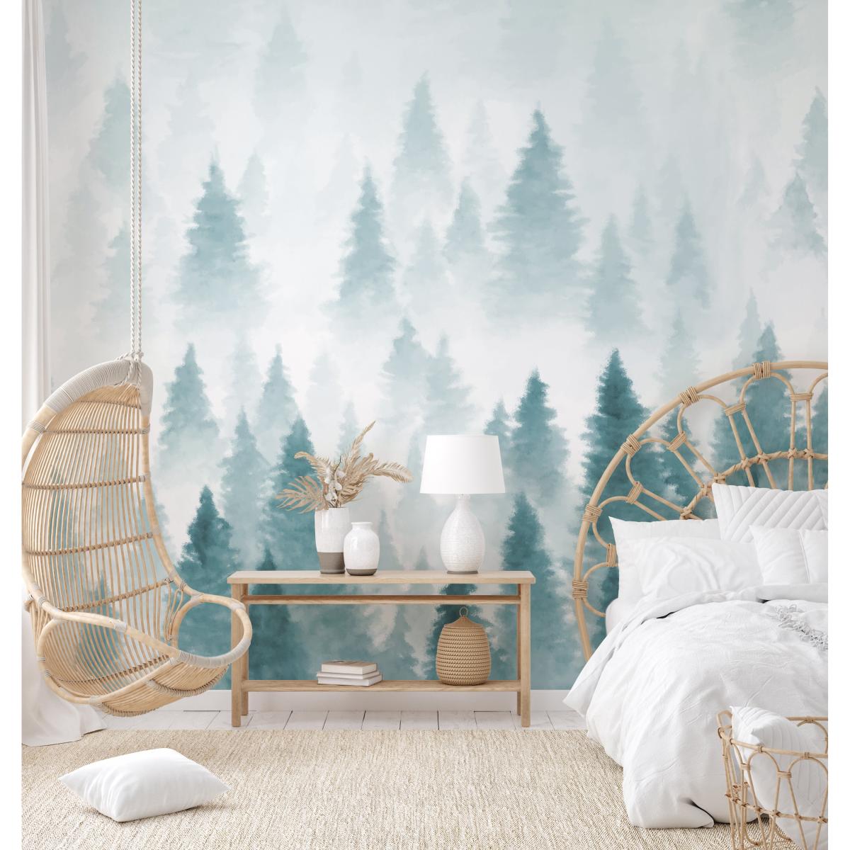 Pine Forest Mural Green/Grey – image 2