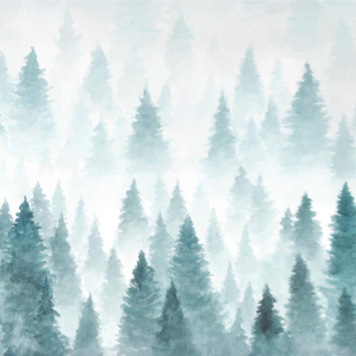 Pine Forest Mural Green/Grey – image 5