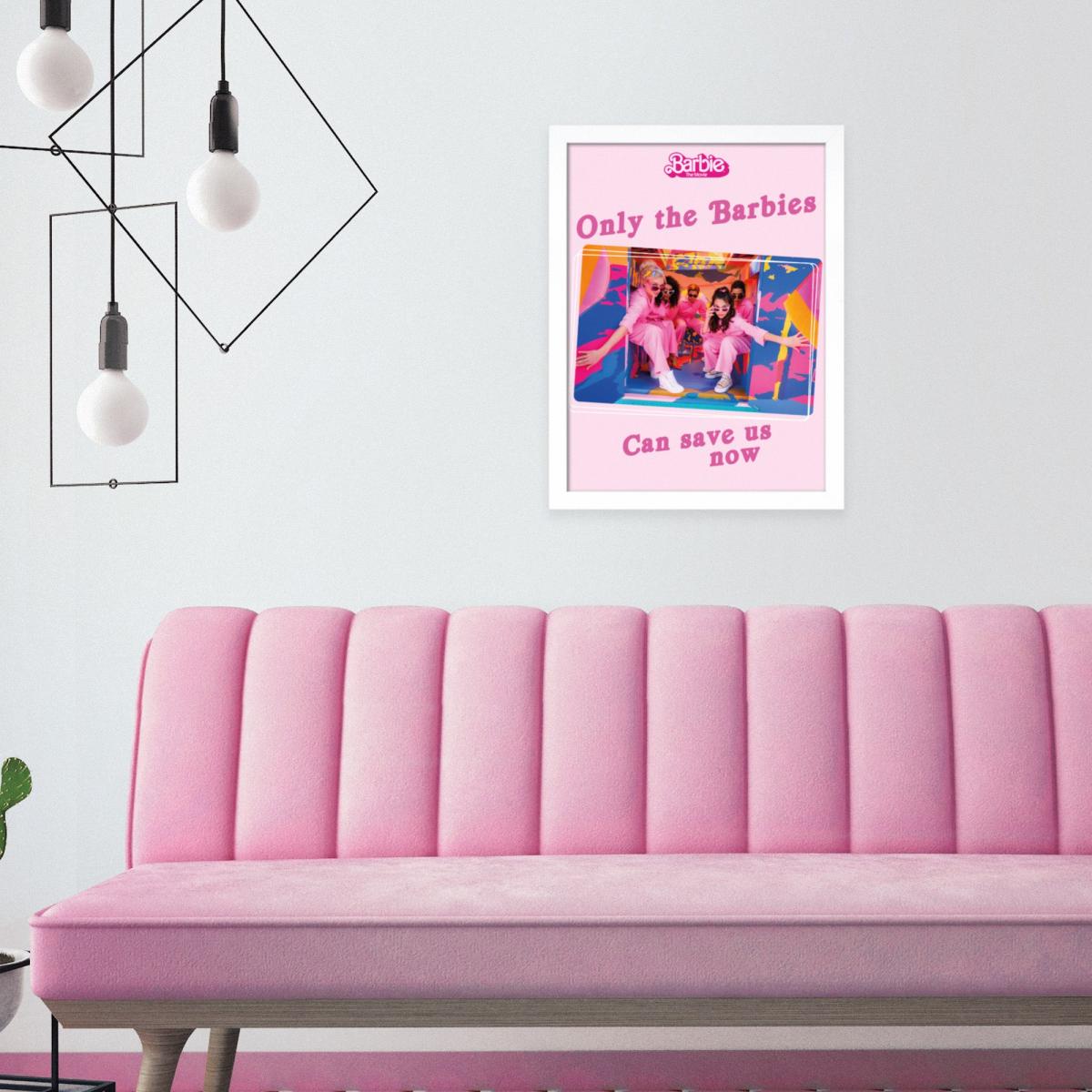 Only the Barbies Can Save Us Now Framed Print Pink – image 1
