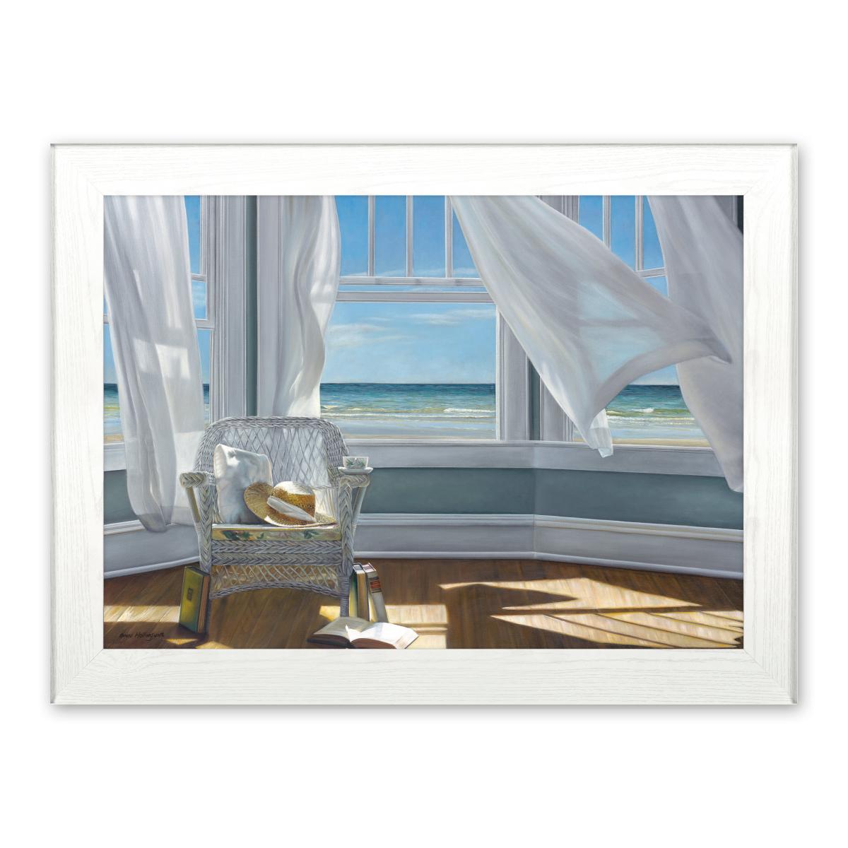 Gentle Reader by Karen Hollingsworth Framed Print Blue – image 2