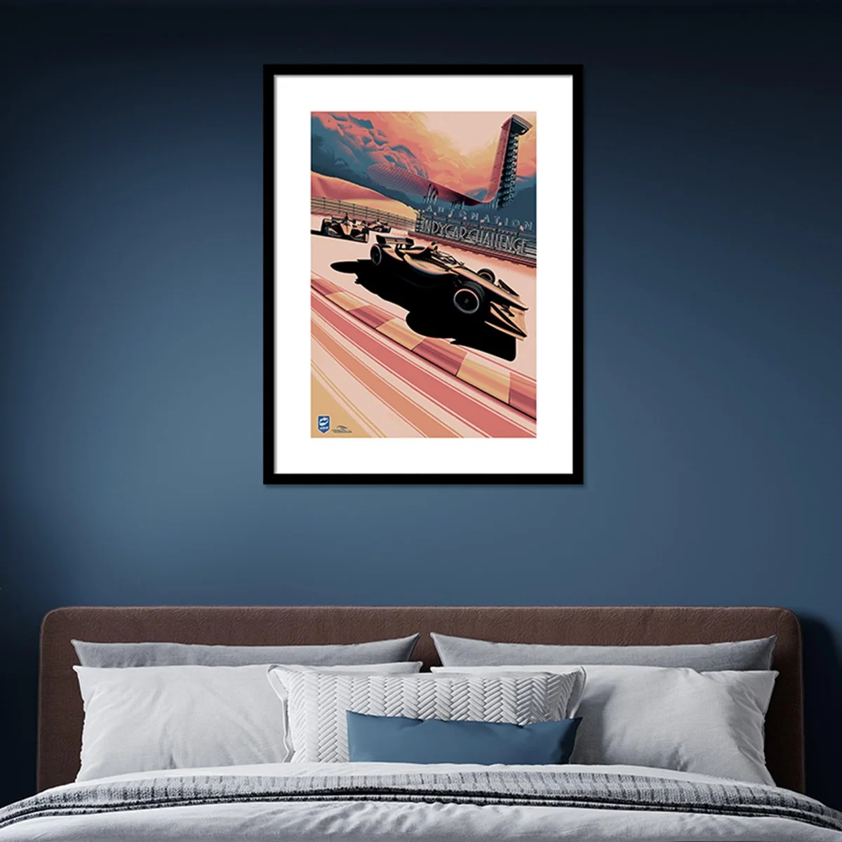 The Art Group F1 Indycar Challenge Framed Print MultiColoured – image 1