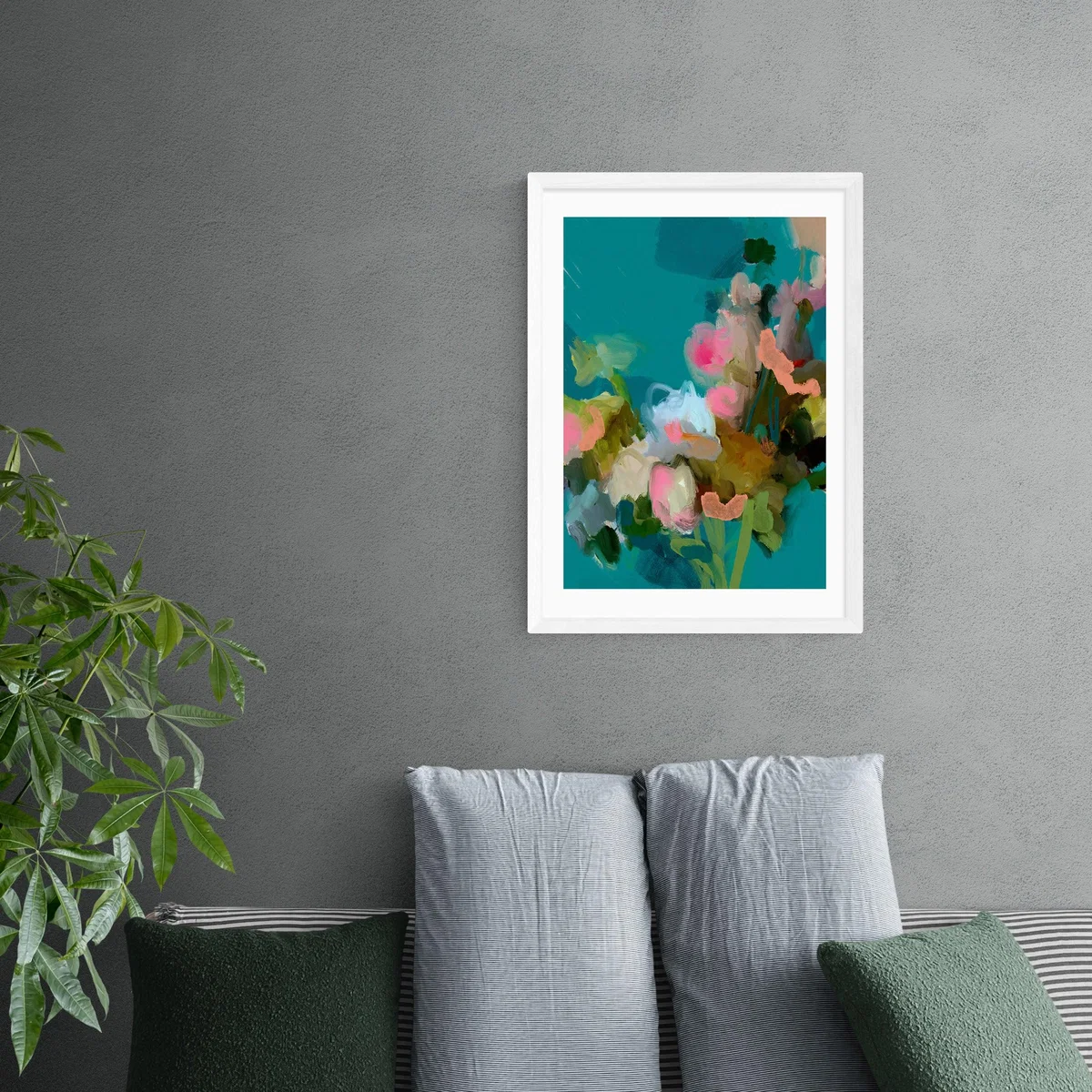 East End Prints Bouquet Floral II Print Blue – image 1