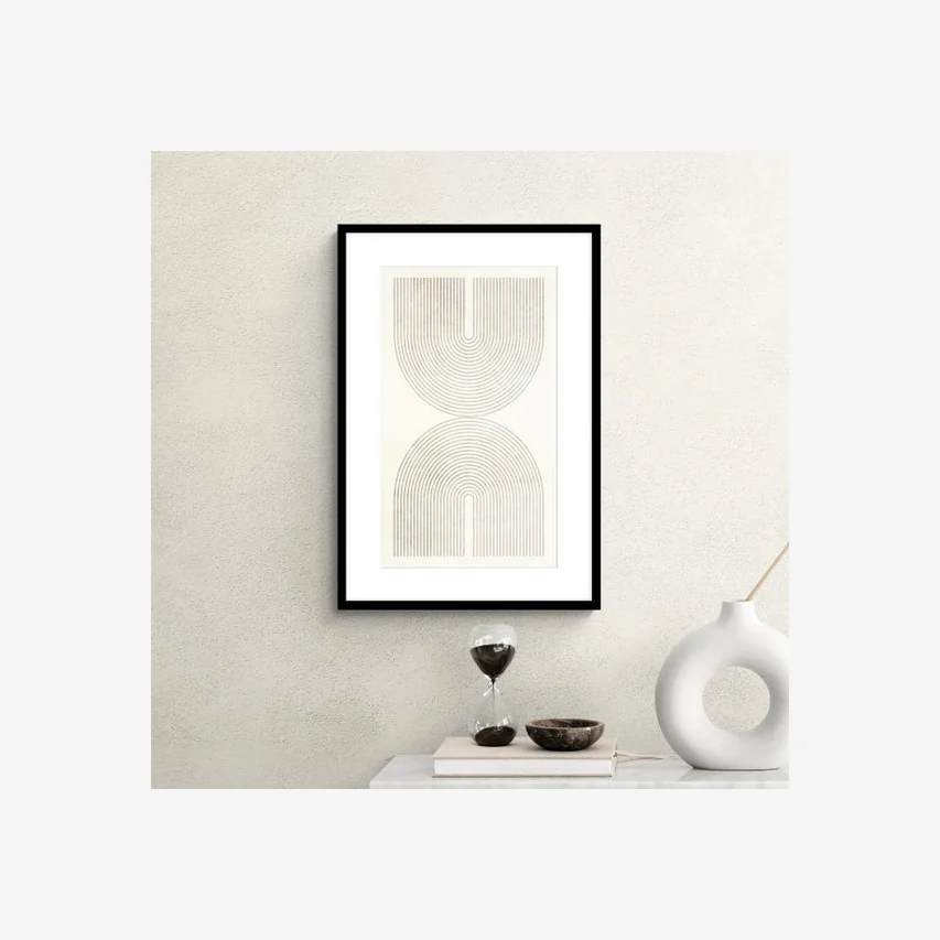 Modern Abstract I Framed Print Natural