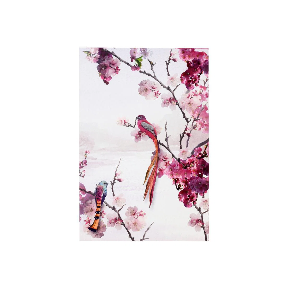 Kotori Birds Canvas Pink/White